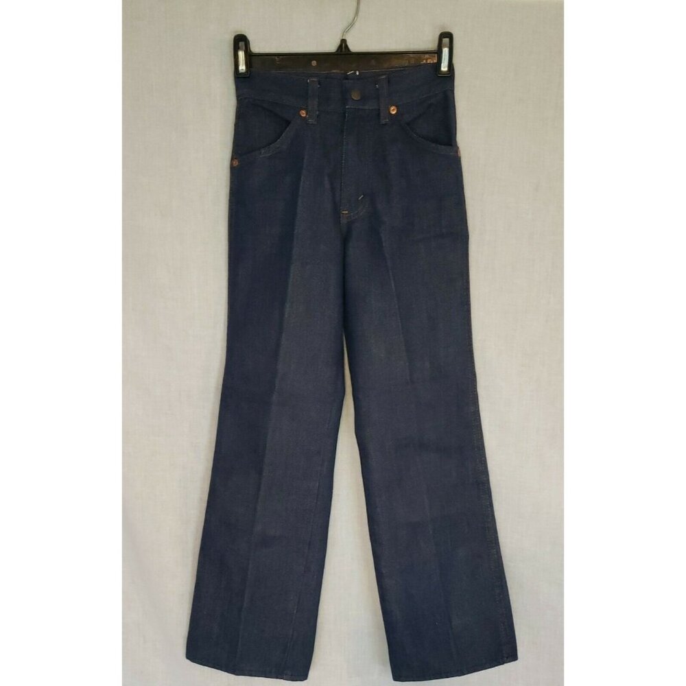 Vintage 70's Kids denim Jeans Sz 12 Slim NOS with tags Snap closure JC Penneys
